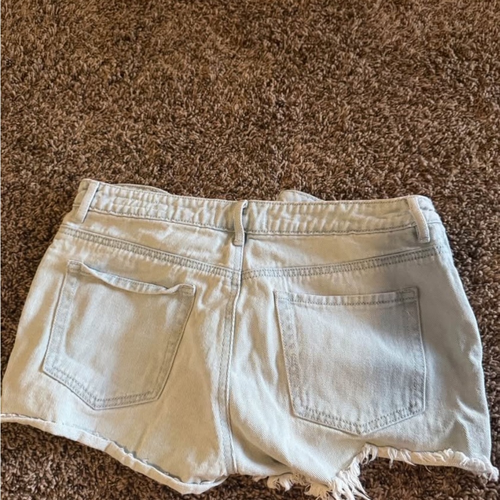 Pacific Sunwear Blue Jean Shorts Distressed Cut-Offs